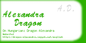 alexandra dragon business card